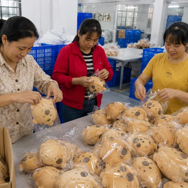 Team packing and shipping the day's orders